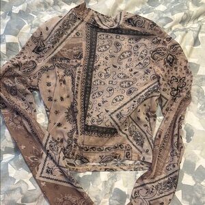 Paisley Long Sleeve Top